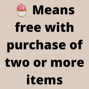 Cupcake emoji = free with purchase